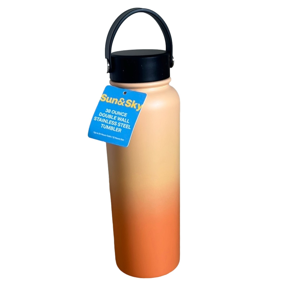 Sun & sky 38 oz double wall stainless steel tumbler/water bottle